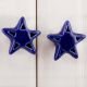 Navy Blue Star Ceramic Knob